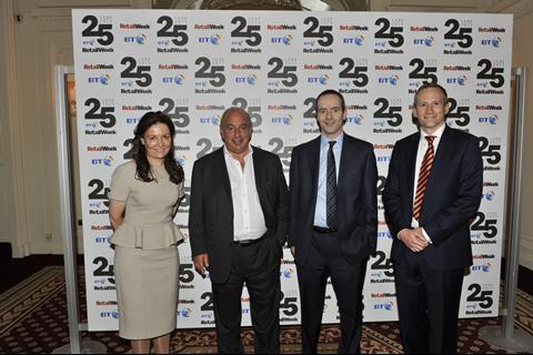 President of BT global services Emer Timmons, Arcadia tycoon Sir Philip Green, BT chief executive and former Dixons finance director Ian Livingston, soon to be minister for trade and investment, and Retail Week editor-in-chief Chris Brook-Carter